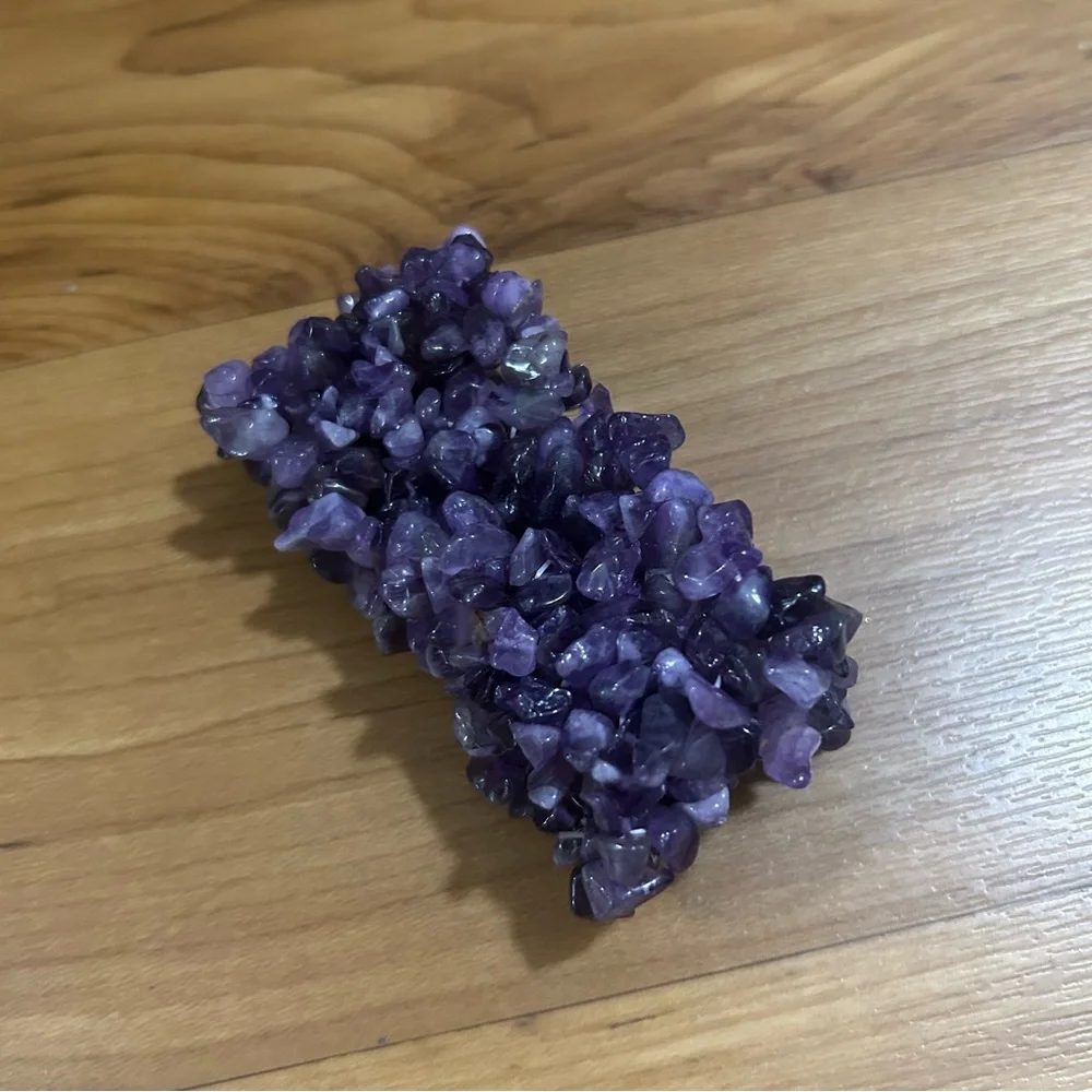 Purple Gemstone Stretch Bracelet